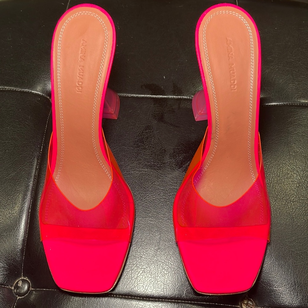 Amina Muaddi Lupita PVC Heel